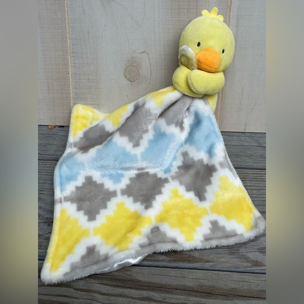 Baby Starters Lovey Security Blanket Rattle Duck Ducky